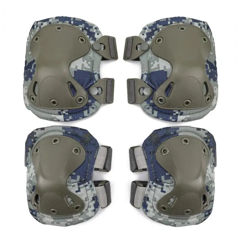 Unisex Tactical Knee and Elbow Pads Set - Camouflage Protective Gear for Hunting, Skating, Paintball & Extreme Sports - Durable Outdoor Armor for Men & Women