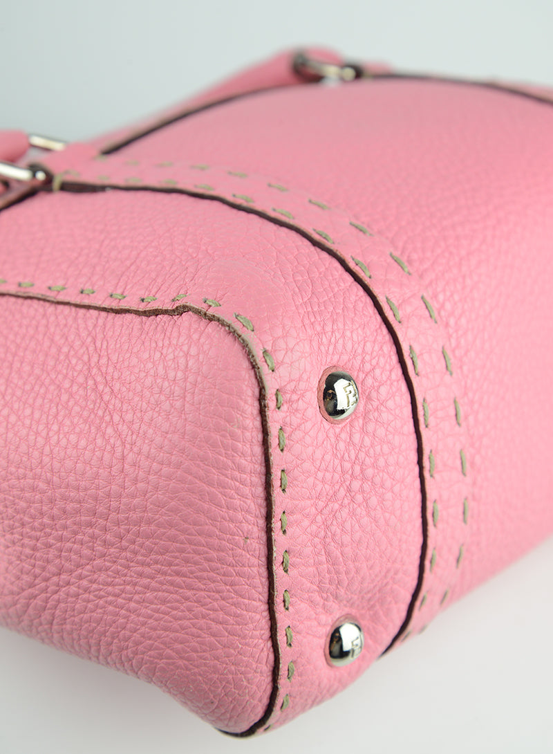 Fendi Selleria Leather Handbag in Pink - Luxury Women's Crossbody Bag for Work, Travel & Everyday Use