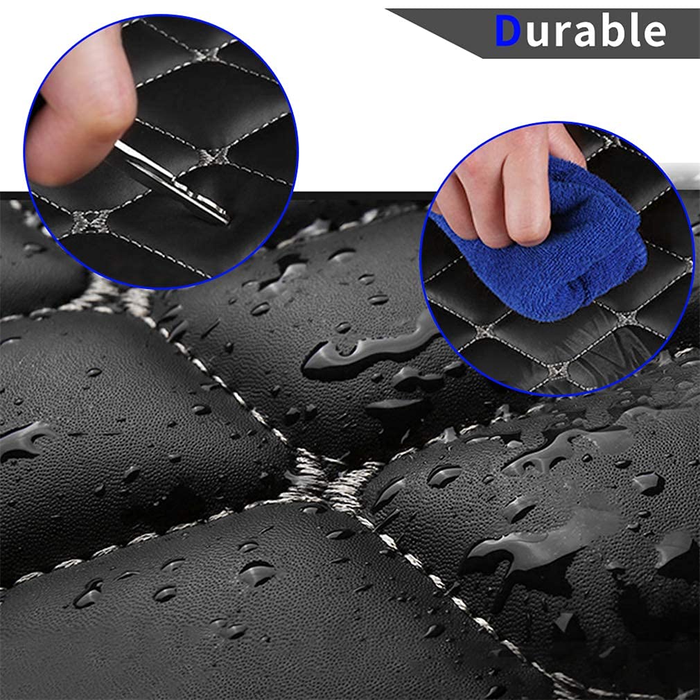 Premium All-Weather Floor Mats for Ford Mustang 2015-2019 - Waterproof Luxury Leather Car Floor Liners with Full Coverage Protection (Coffee Brown) - Perfect for Daily Commuting, Road Trips & Car Shows