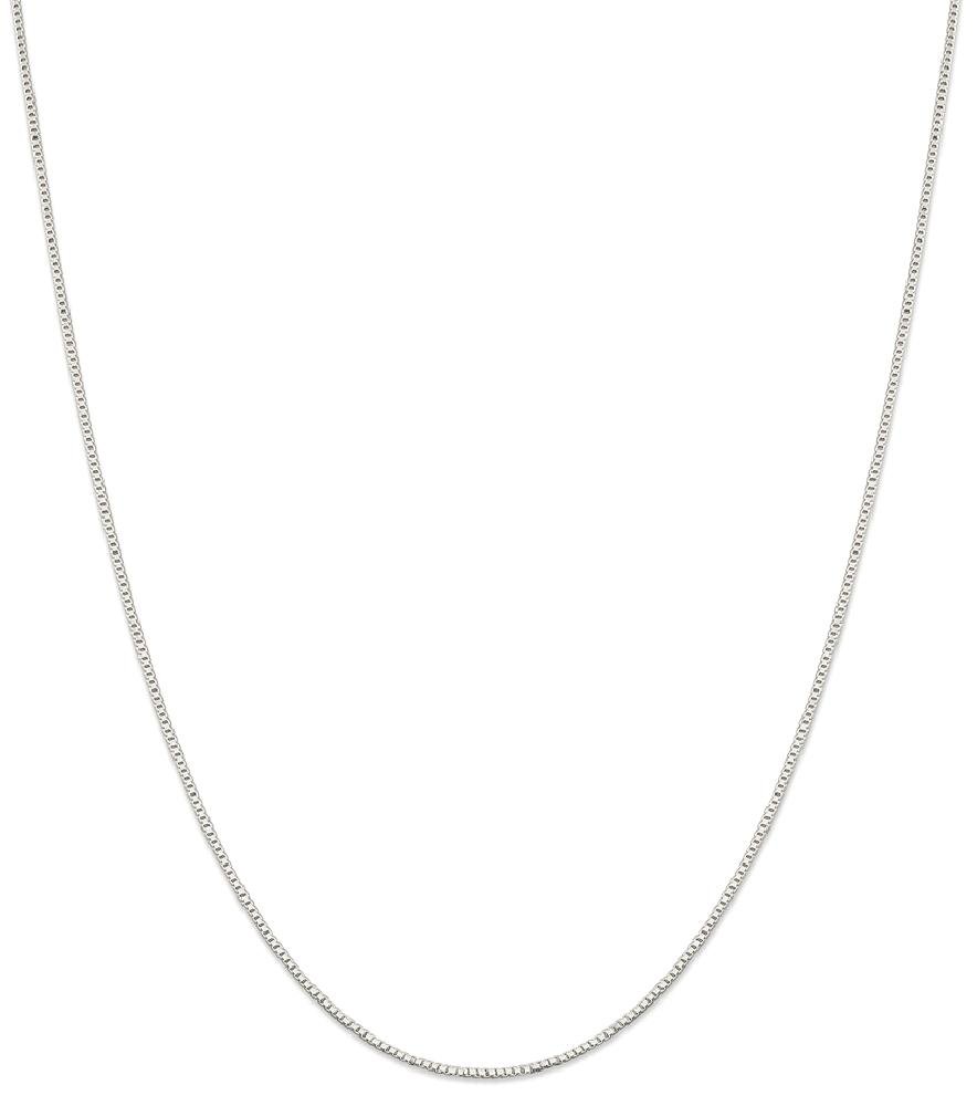 IceCarats 925 Sterling Silver 1.1mm Box Link Chain Necklace for Women - Dainty Layering Jewelry for Everyday Wear & Gift Giving