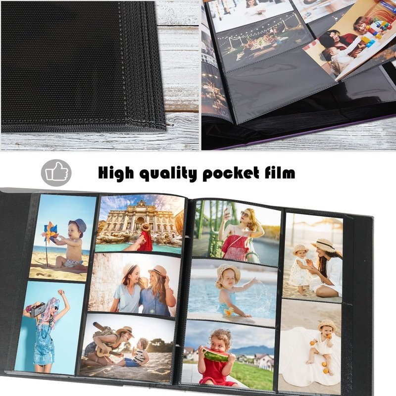 600 Photo Capacity Leather Photo Album 4x6 - XL Storage for Wedding, Travel & Family Memories | Durable Leather Cover for Pictures & Snapshots