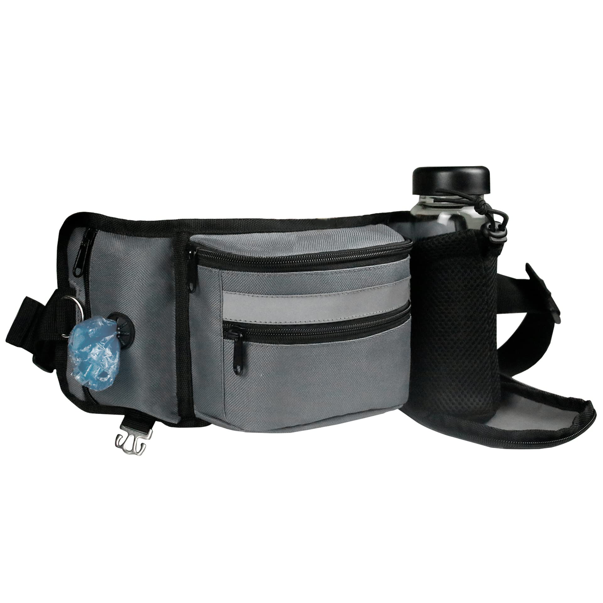 **Premium Dog Training Treat Pouch with Built-in Poop Bag Dispenser & Hidden Water Bottle Holder – Adjustable Waist Fanny Pack for Puppy Classes, Hiking, Running, Walking & Outdoor Adventures**    *(Perfect for Dog Trainers, Pet Owners & Outdoor Enthusiasts – Keep Treats, Waste Bags & Water Handy During Walks, Travel & Camping!)*