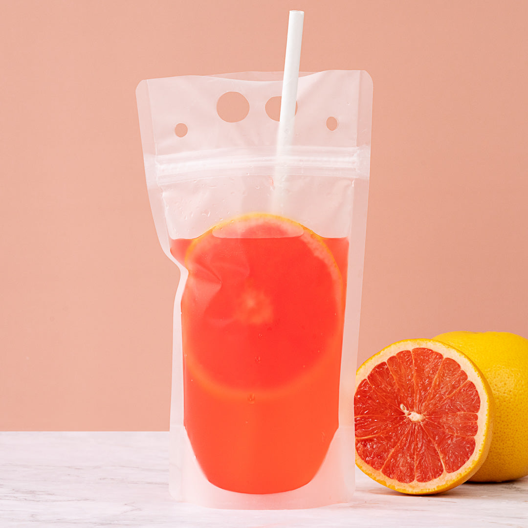 **Bag Tek 17 oz Clear Plastic Drink Pouch with Double Zipper – 5 x 9 Inches – 100 Count Box – Ideal for Sports, Parties, and On-the-Go Hydration**