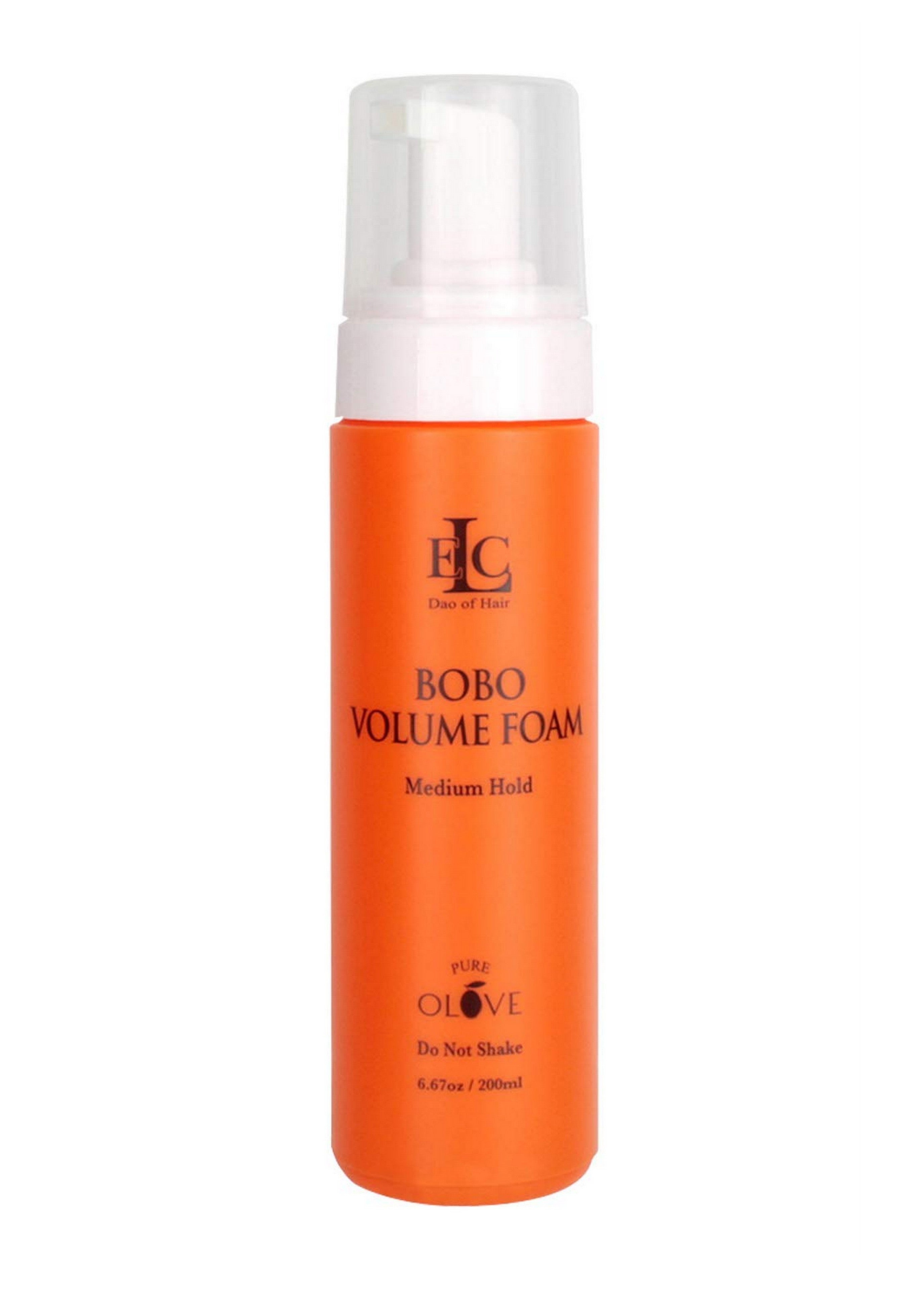 ELC Dao of Hair Pure Olive Bobo Volume Foam - Lightweight Medium Hold Styling Foam for All-Day Volume & Shine (6.67 oz) - Perfect for Beach Waves, Party Hairstyles & Everyday Volume Boost