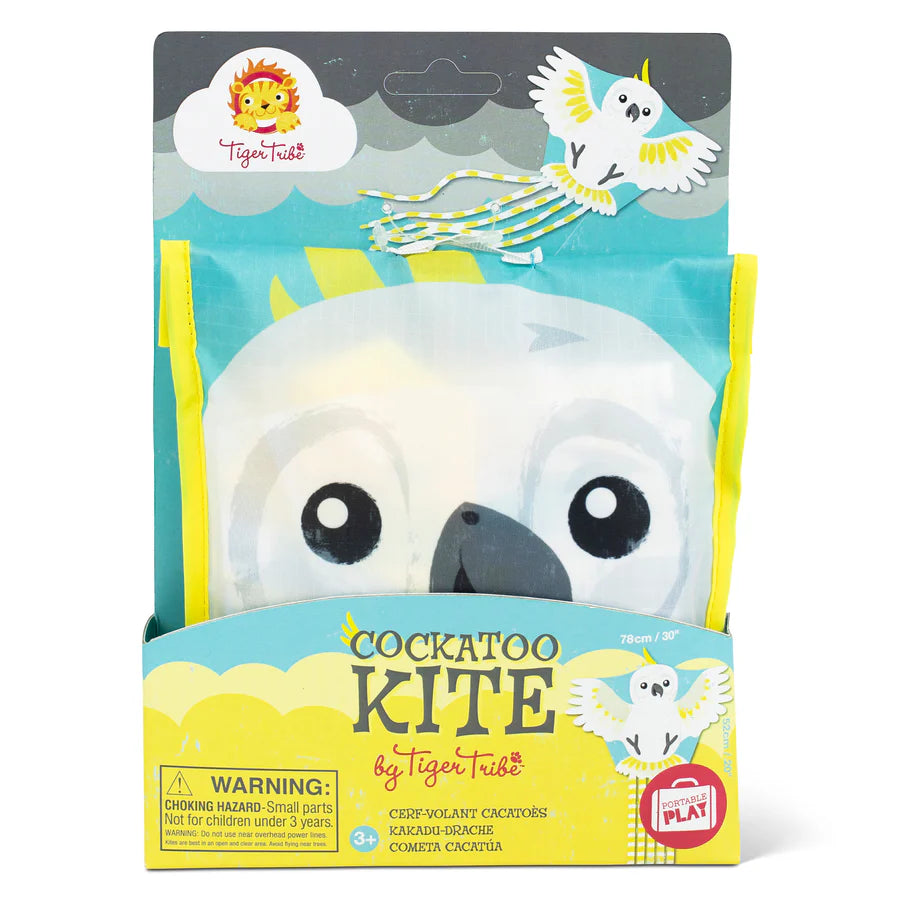 Colorful Cockatoo Kite - Large Flying Parrot Kite for Outdoor Fun - Perfect for Beach, Park & Family Activities