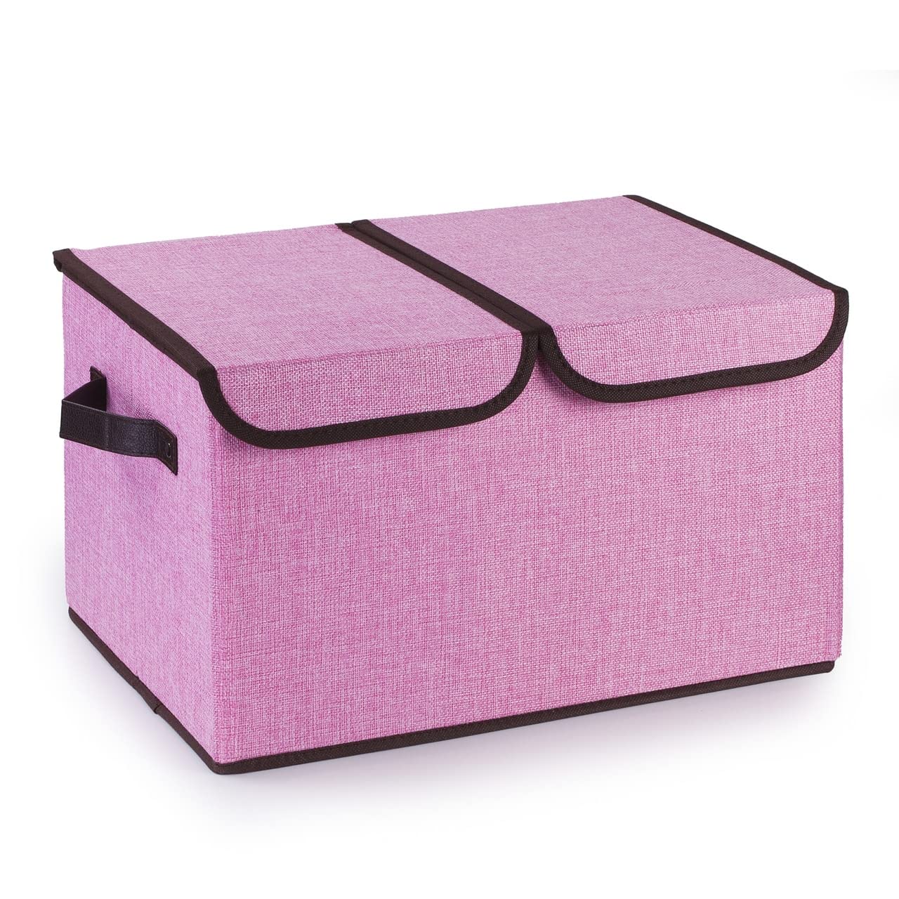 Enova Home Collapsible Fabric Storage Bins with Lids - Foldable Cloth Organizer Baskets for Home, Office & Closet Organization (Grey) - Perfect for Bedroom, Bathroom & Kids Room Storage Solutions