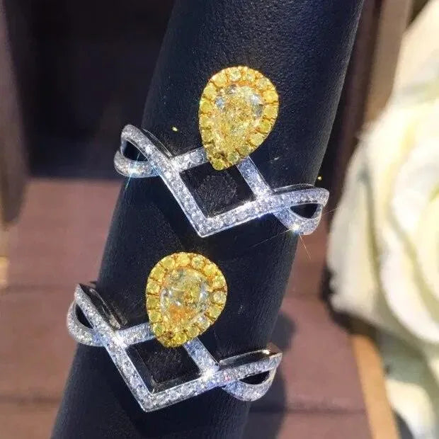 18K Gold Natural Diamond Ring | Elegant Gemstone Engagement & Wedding Band | Perfect for Anniversaries, Parties & Special Occasions | Luxury Fine Jewelry 2023