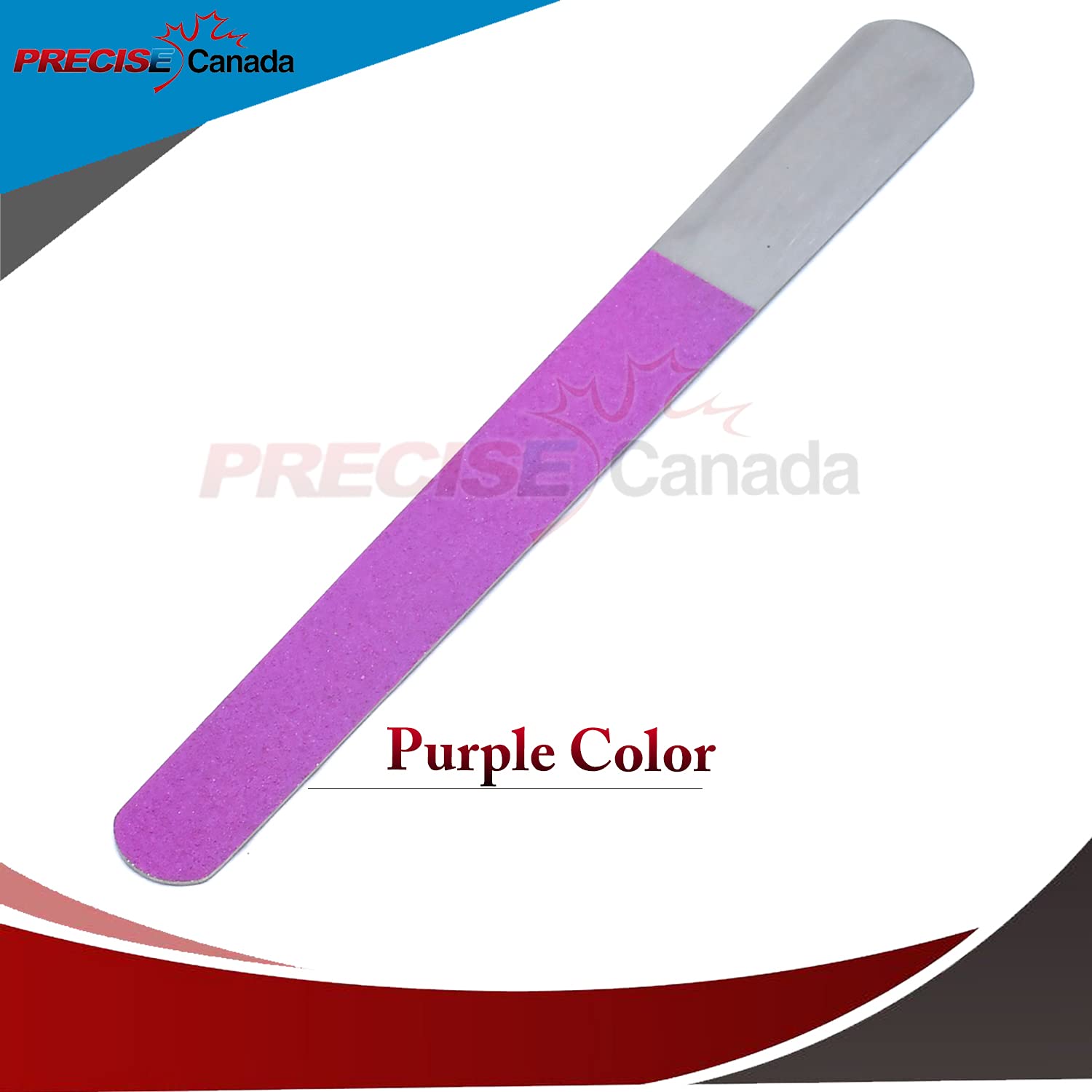 7.5 Inch Ultra-Thin Nail File & Buffer - Professional Nail Polish & Cleaning Tool (Purple) for Manicures, Pedicures & At-Home Nail Care