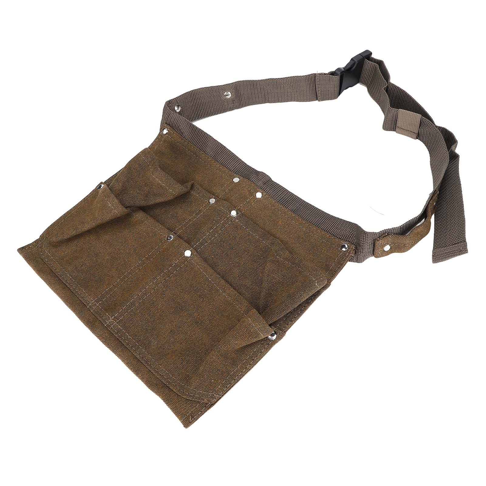 Rosvola Adjustable Gardening Waist Belt Bag 28x25cm - Durable Tool Pouch for Gardeners, Plumbers & DIY Enthusiasts - Holds Fertilizers, Seeds & Various Garden Tools - Perfect for Outdoor Planting, Landscaping & Home Improvement Projects