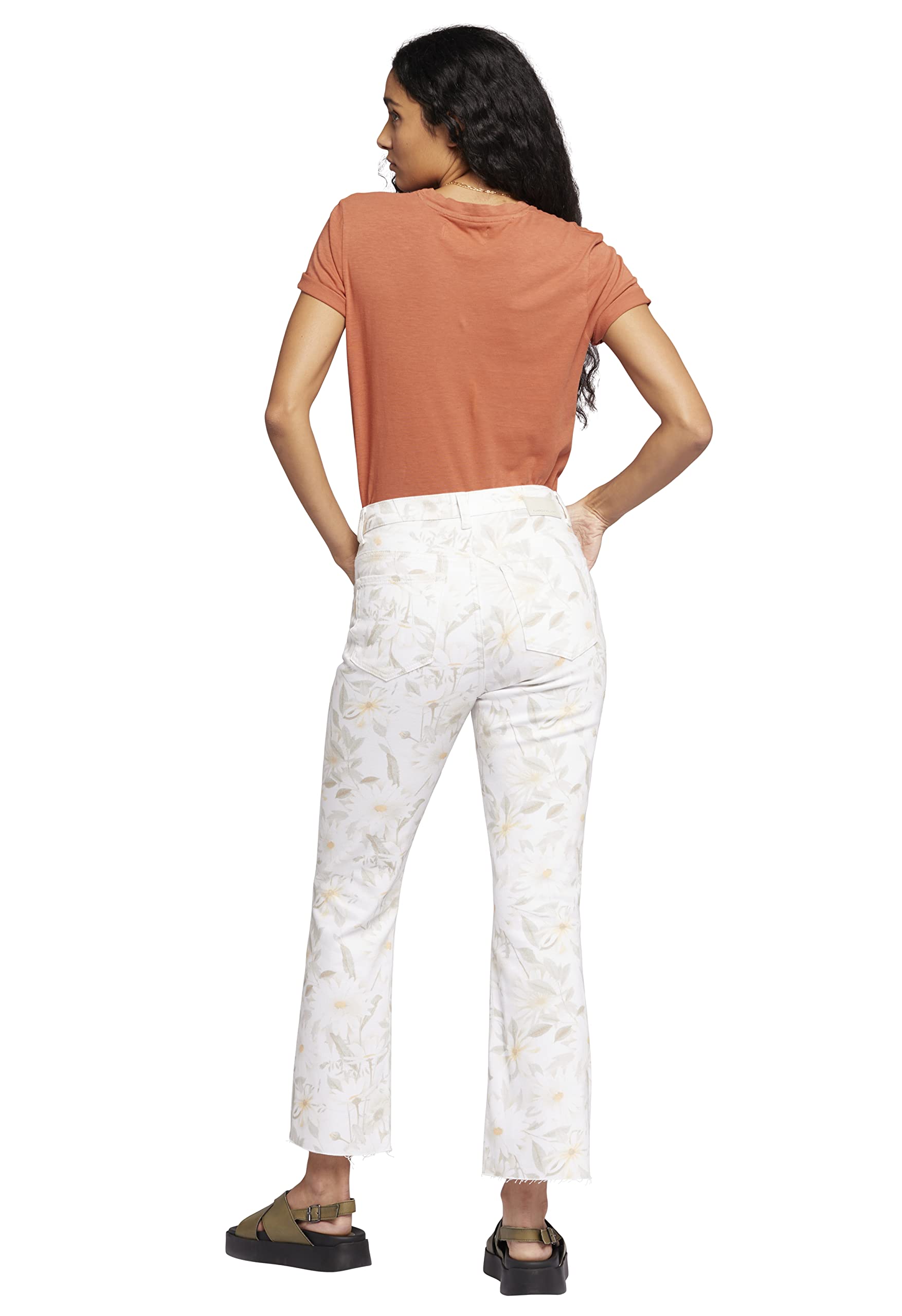 Current/Elliott Women's Boulevard Bootcut Cropped Jeans - High Waist Denim Pants for Casual Wear & Office Outfits