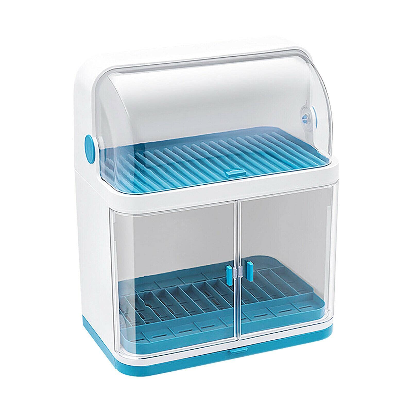 2-Tier Dish Drainer Rack for Plates, Bowls & Utensils - Space Saving Sink Organizer with Cutlery Holder | Durable Kitchen Storage Shelf for Countertop | Perfect for Small Kitchens, Apartments & RVs