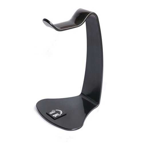 Premium Black Desktop Headphone Stand - Durable Gaming Headset Holder with Non-Slip Base - Perfect for Office, Gaming Setup & Home Organization