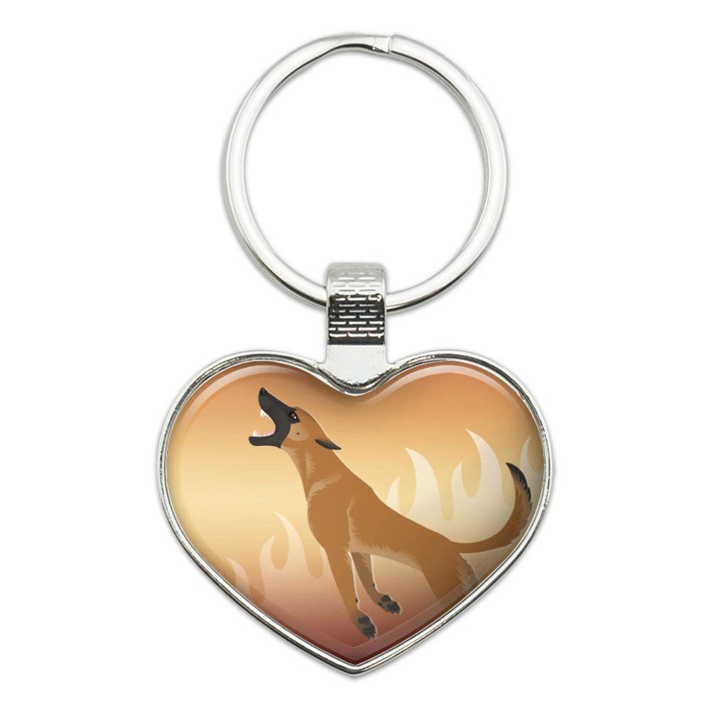 Belgian Malinois Dog Bite Training Keychain - Heart Shaped Metal Key Ring for Police K9, Military & Security Dog Handlers - Perfect for Dog Training, Gifts & Everyday Carry