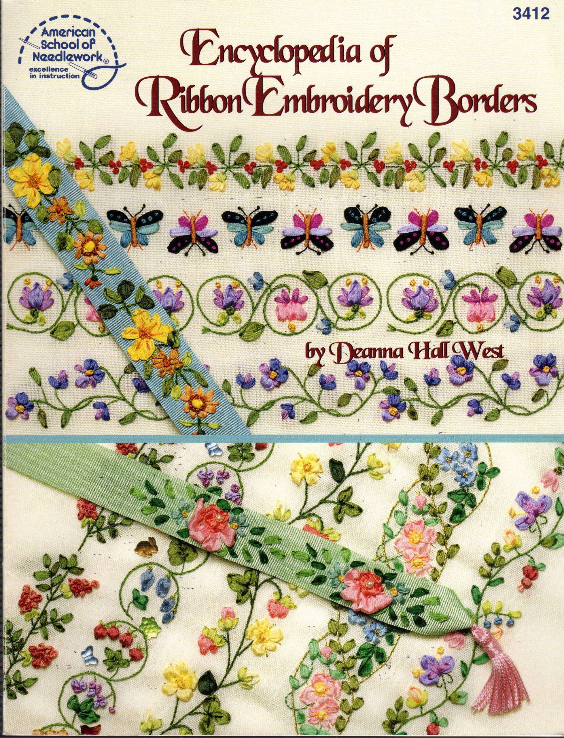 Ribbon Embroidery Borders Encyclopedia - Complete Guide for DIY Floral & Decorative Stitching | Perfect for Home Decor, Wedding Invitations & Scrapbooking