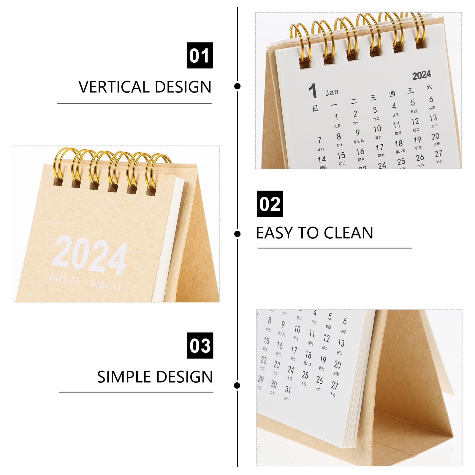 NUOBESTY 2022-2023 Desktop Flip Calendar - Standing Tabletop Schedule Planner for Home, Office & School | Green Decorative Desk Organizer | Perfect for Planning, Gifts & Workspace Decor