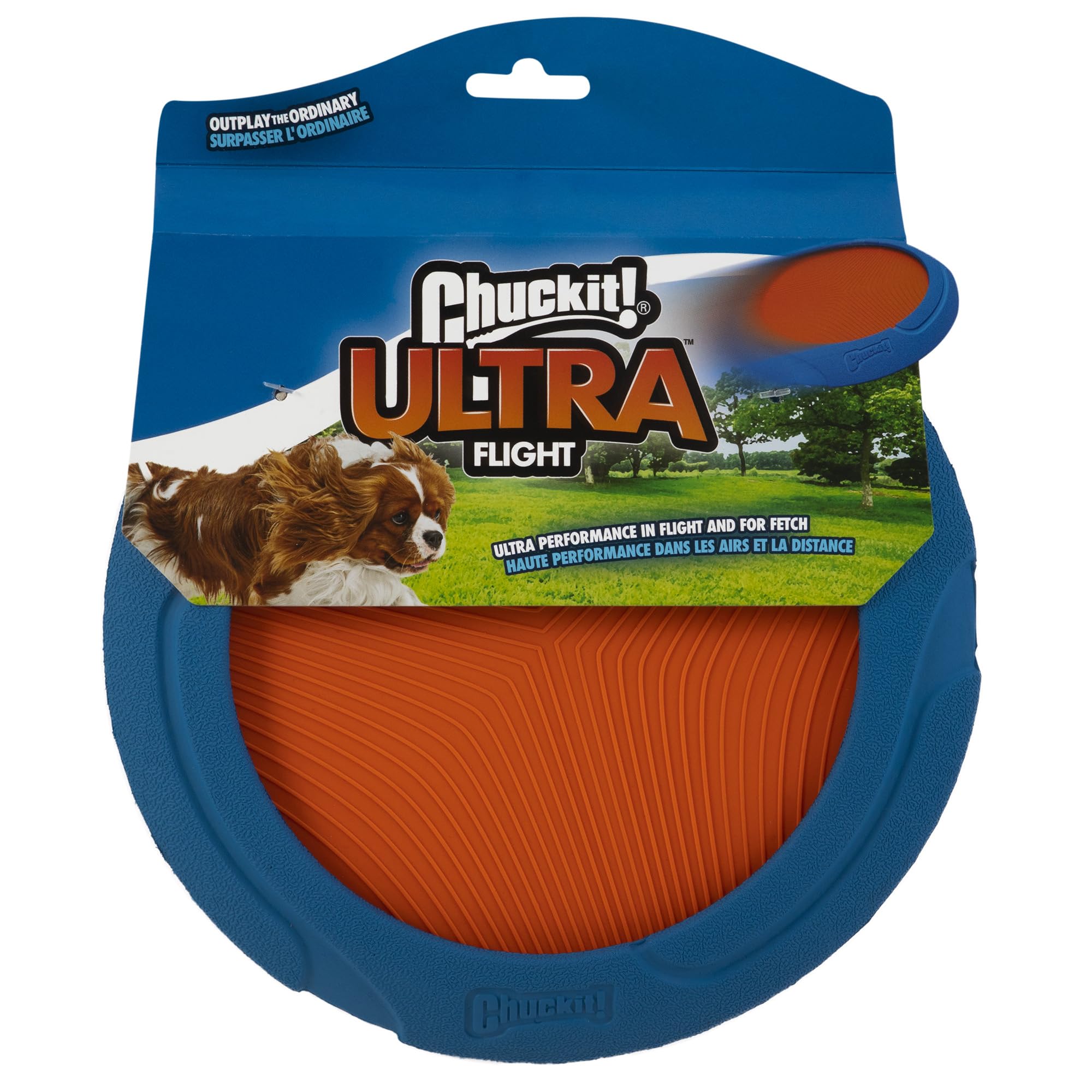 Chuckit! Ultra Flight Dog Fetch Toy - Durable Flying Disc for Outdoor Play, Training & Exercise - Best for Large & Small Dogs - Bright Colors for High Visibility in Parks & Backyards