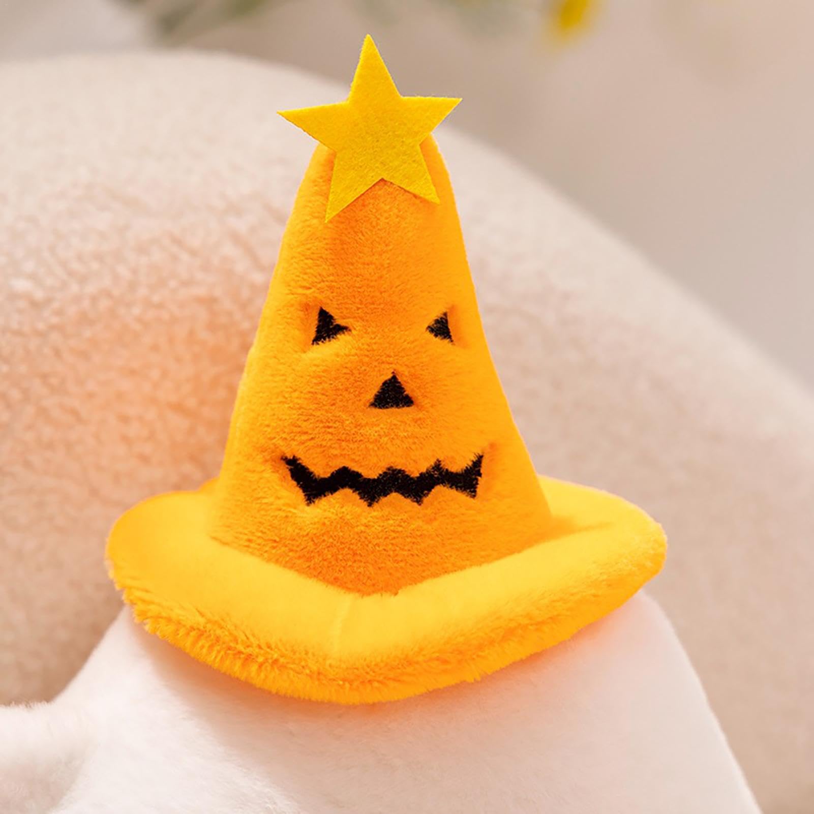 Halloween Plush Ghost Toy with Pumpkin Hat - Soft & Cute Stuffed Animal for Kids - Perfect for Halloween Decorations, Party Favors, and Spooky Gift Giving