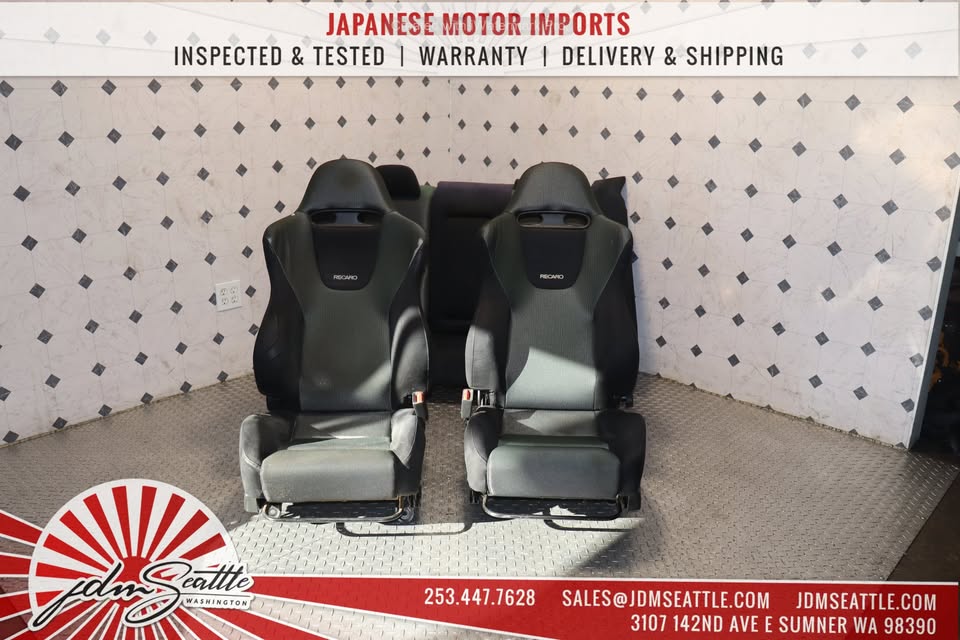 JDM Honda Accord Euro R CL7 Recaro Seats - Green Front & Rear Racing Bucket Seats | Perfect for Car Enthusiasts & Track Day Upgrades