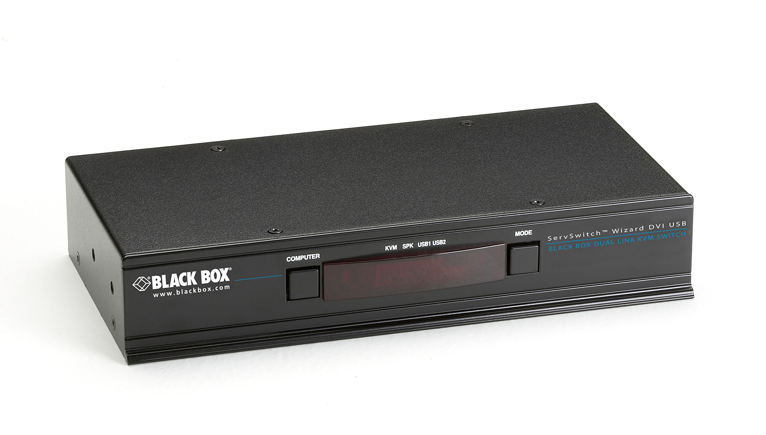 BlackBox KV2004A 4-Port Dual Link KVM Switch with DVI & USB for Multi-Computer Control - Ideal for IT Management, Data Centers & Home Office Setup
