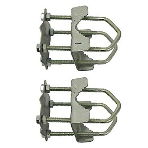2 Pack Pro Signal 33-12256 Antenna Mast Clamp - Heavy Duty Clamp for Two Masts Up to 2