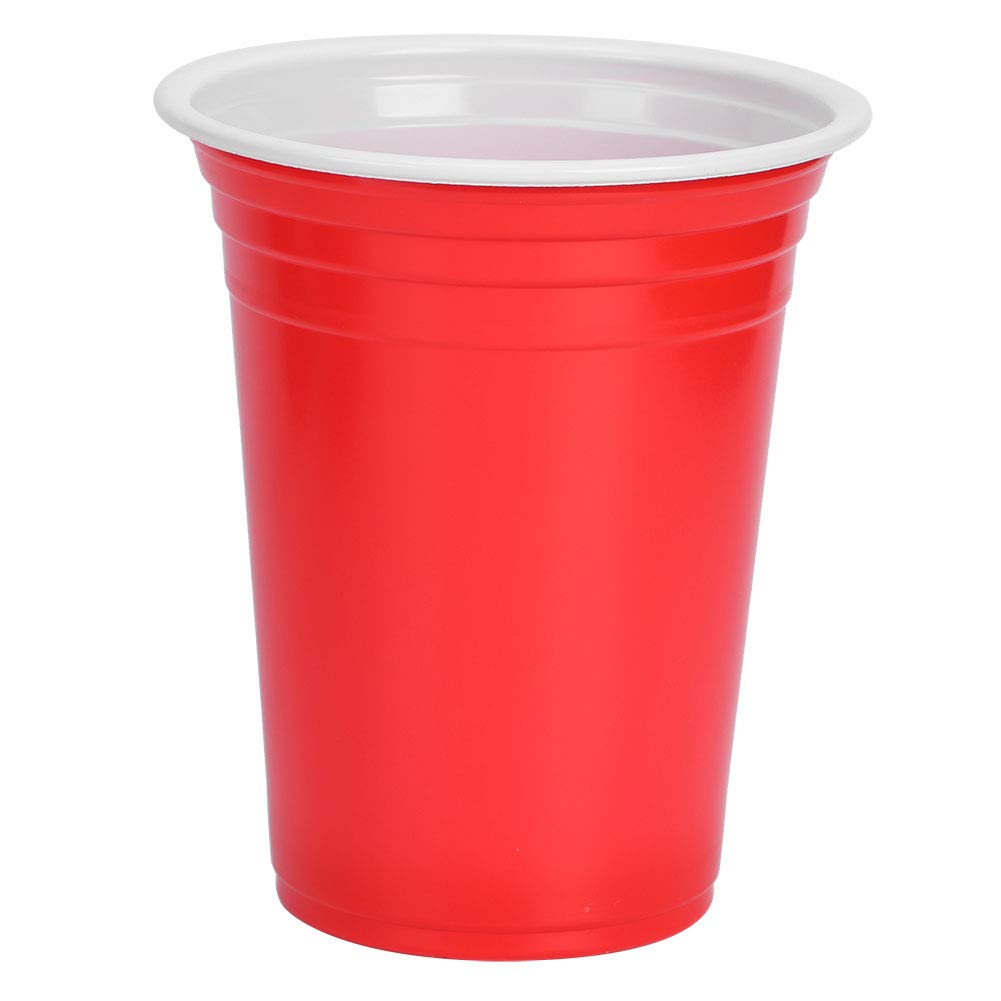 50Pcs 360ml Disposable Plastic Party Cups - Red Colored Bulk Drinking Cups for BBQ, Picnic, Birthday Party & Outdoor Events - BPA Free Bar Supplies for Games & Celebrations