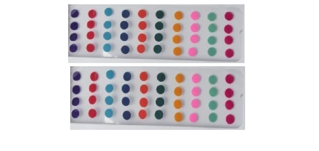 OJ SB Kumkum Bindi Tikali Sticker - Medium Size Simple & Elegant Indian Bindis for Women & Girls (Pack of 2) | Bollywood Style, Multi-Colored, Giftable | Perfect for Weddings, Festivals & Traditional Outfits