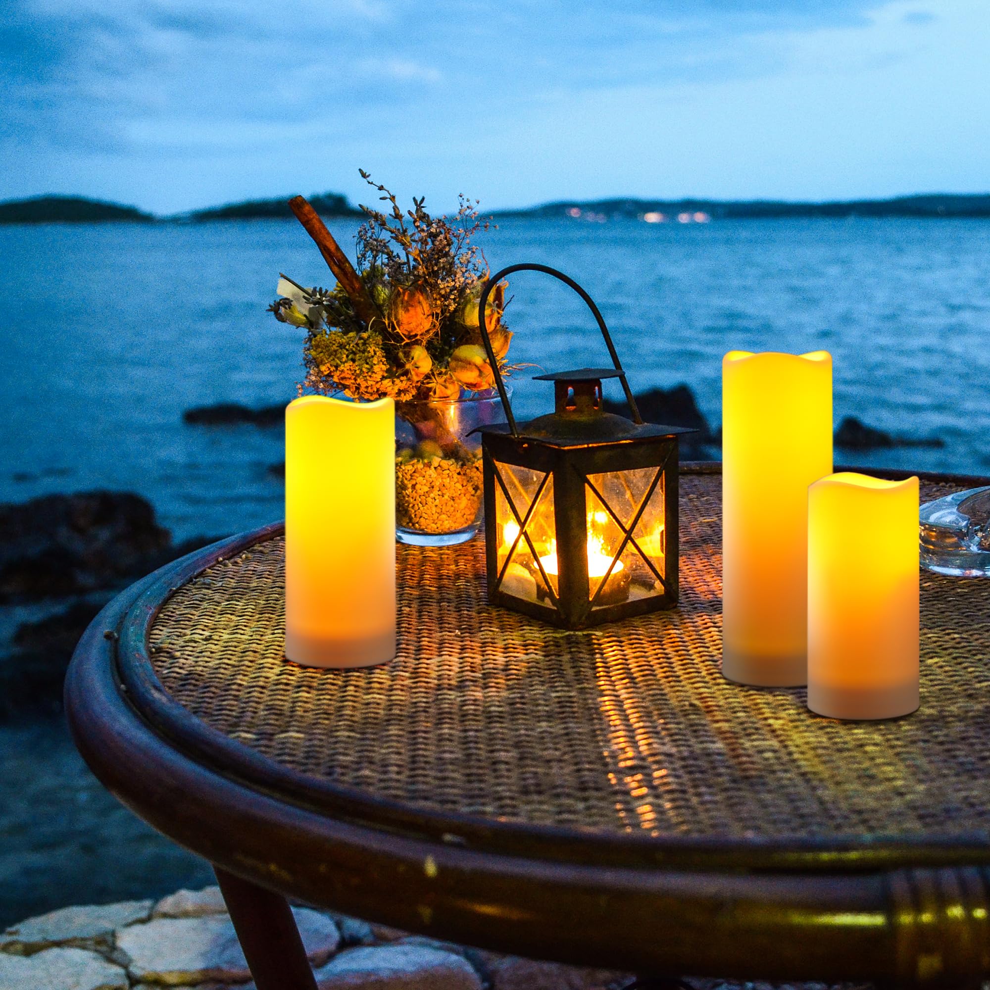 Waterproof Flameless LED Candles - 12PCS Outdoor Battery Candles for Patio & Garden