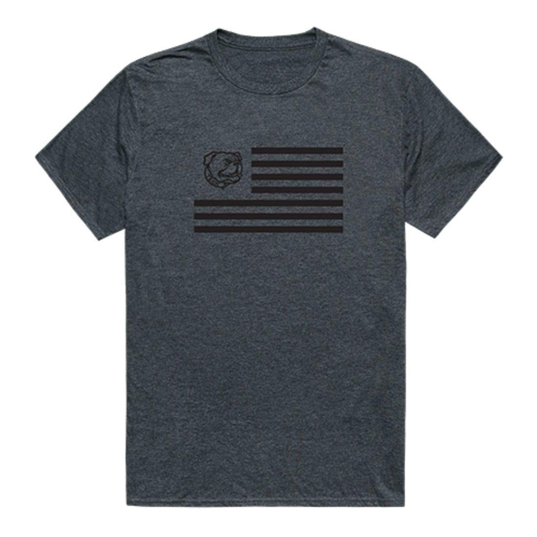 Louisiana Tech University Bulldogs USA Flag Graphic T-Shirt for Men & Women - Heather Charcoal - Comfortable Cotton Blend - Perfect for Game Day, Tailgating & School Spirit