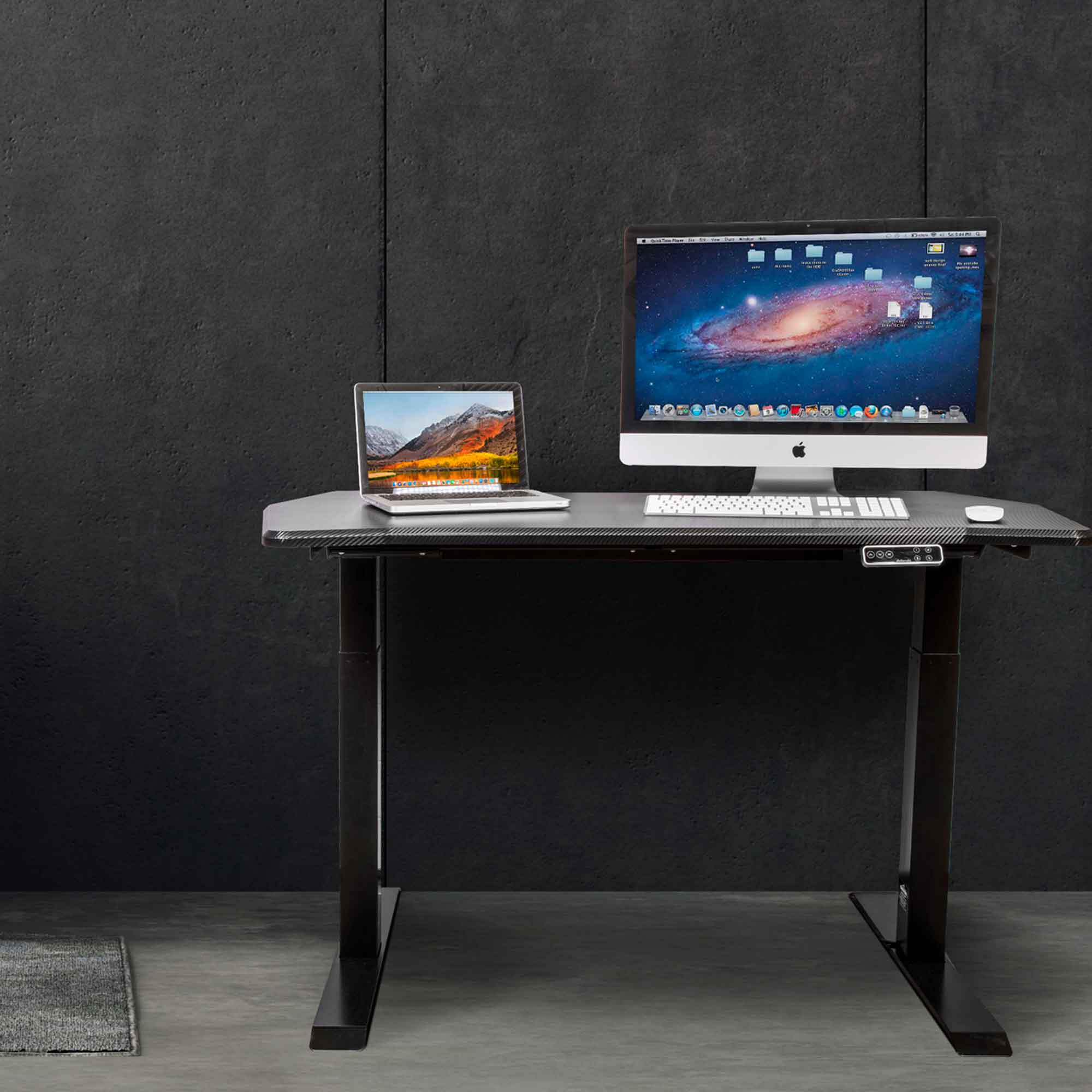 Premium Carbon Fiber Electric Height Adjustable Standing Desk - 55