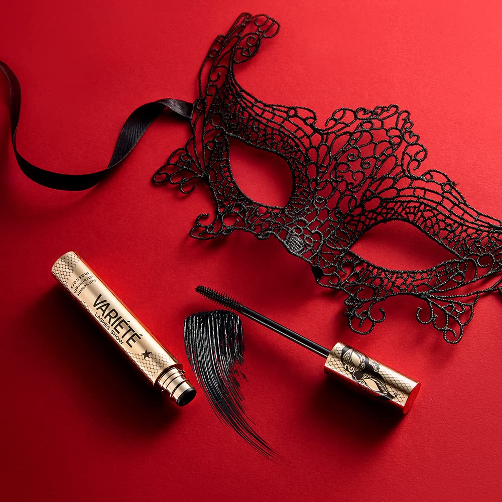 Eveline Cosmetics Variété Mascara - Volumizing & Lengthening Black Mascara 10ml for Dramatic Lashes - Perfect for Day to Night Makeup Looks