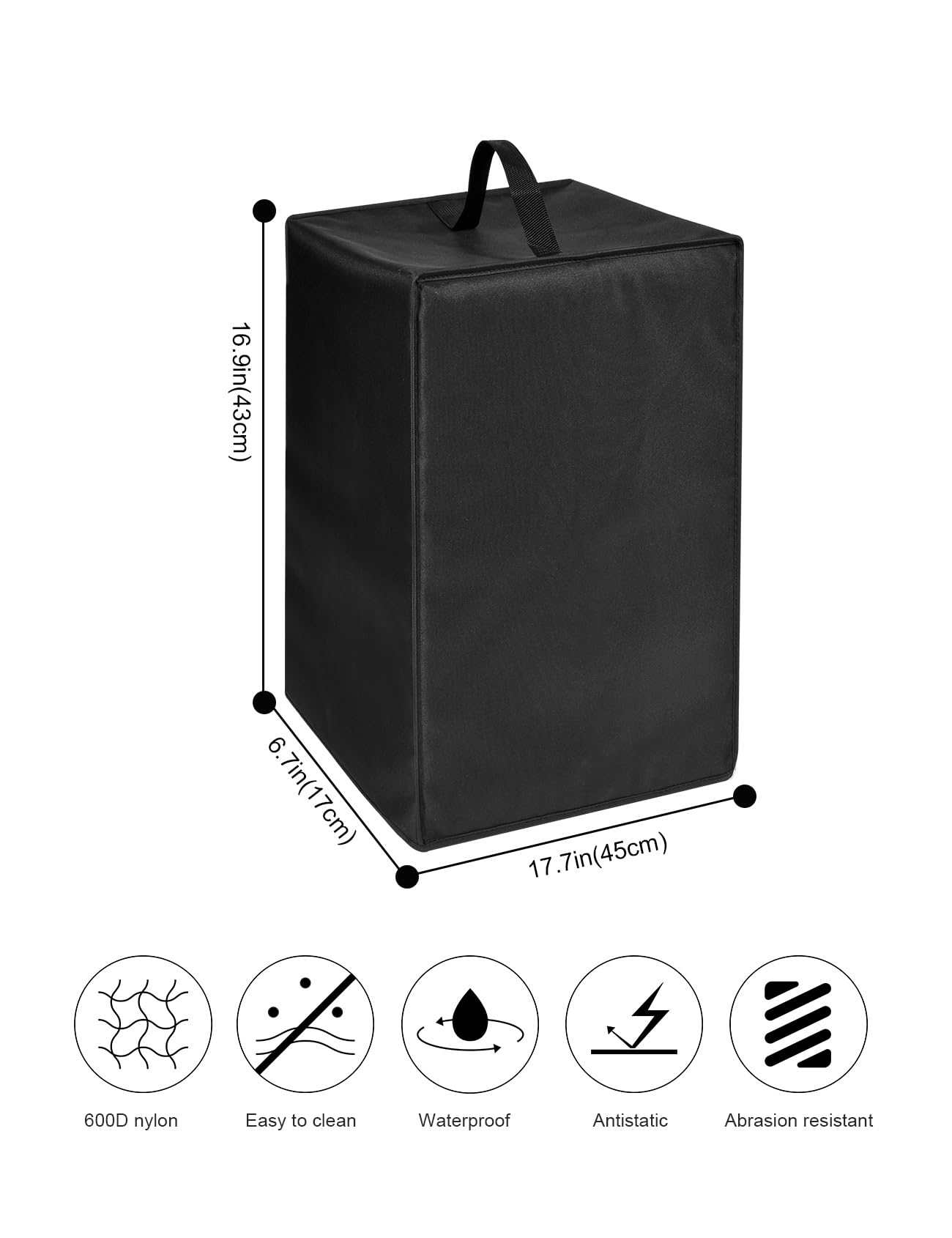 Waterproof & Dustproof Anti-Static Nylon Cover for Ninja Professional Slushie Maker FS301/FS301C - Perfect for Home Bars, Parties & Outdoor Events (Black)