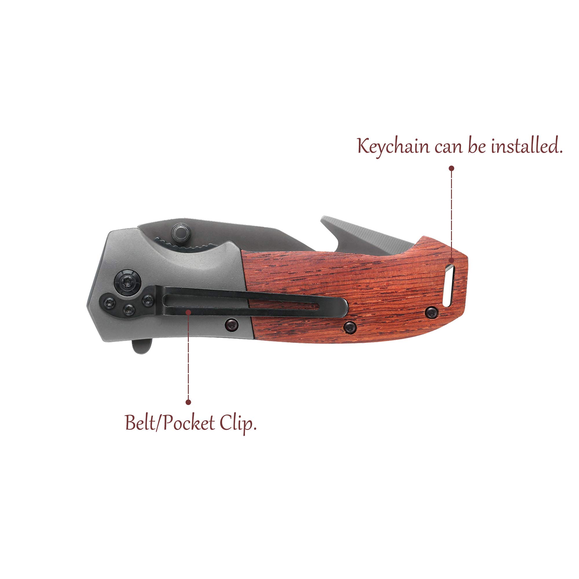 Fodiyaer Best Dad Ever Engraved Tactical Pocket Knife - Personalized Gift for Father's Day, Birthday, Christmas & Graduation - Durable EDC Knife for Outdoor, Camping & Everyday Carry
