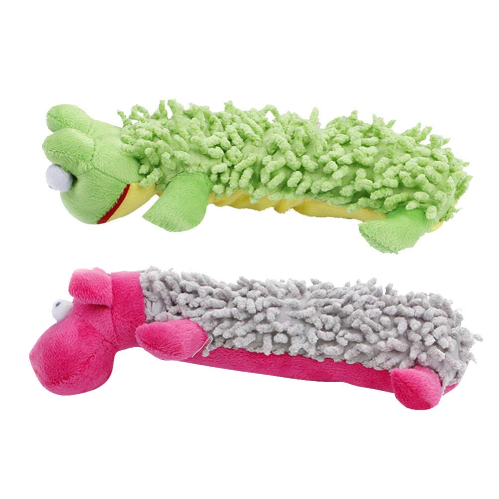 2 Pack Durable Dog Chew Toys - Cartoon Frog & Hippo Shaped Pet Toys with Squeaker for Small Medium Dogs | Interactive Chewing & Playtime Fun for Puppies & Adult Dogs