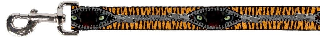 Buckle-Down Pet Leash - 6FT Tiger Eyes Dog Leash - 1.5 Inch Wide Nylon Dog Walking Lead - Durable Reflective Strap for Small Medium Large Dogs - Perfect for Walking, Hiking & Outdoor Adventures