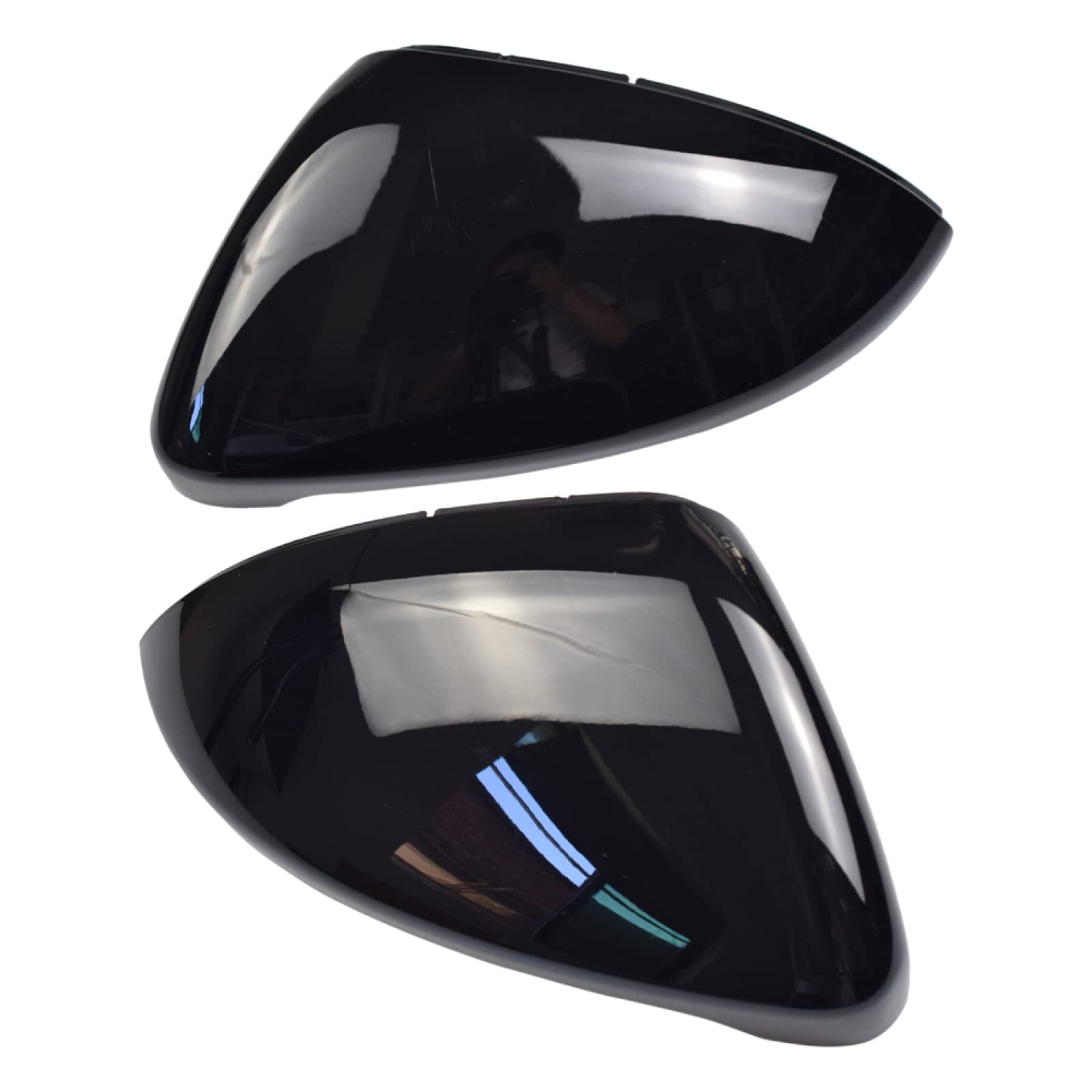 Golf 7 MK7 7.5 GTD R GTE VII & E-Golf Sportsvan 2013-2019 Car Side Mirror Cover - Bright Black Replacement Wing Mirror Housing for Enhanced Style & Protection (Perfect for Daily Commuting & Car Customization)