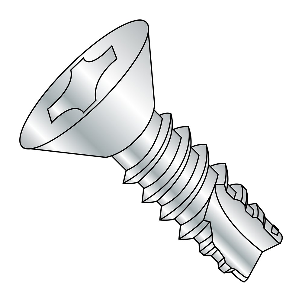 #8-18 Steel Thread Cutting Screws - Zinc Plated (100pcs) for DIY & Repairs
