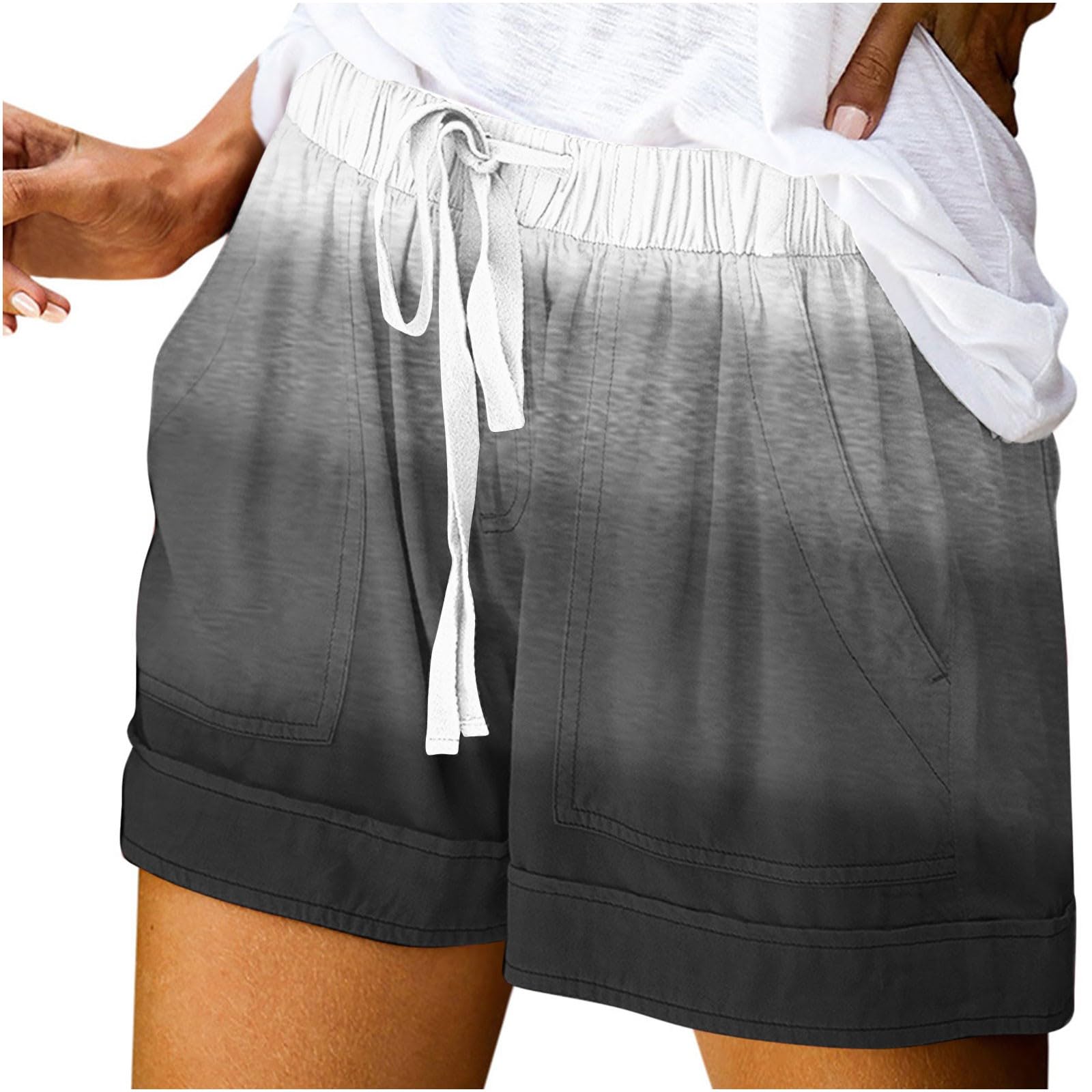 Plus Size Floral Shorts for Women - Summer Beach & Lounge Wear
