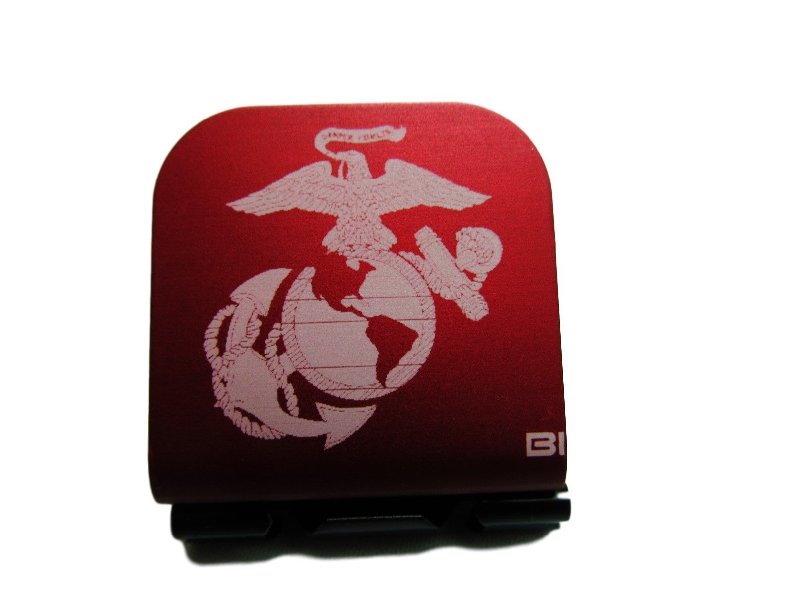 USMC Marine Corps EGA Laser Etched Hat Clip - Red | Military Style Accessory for Caps, Hats & Backpacks (Patriotic Gift for Veterans Day)