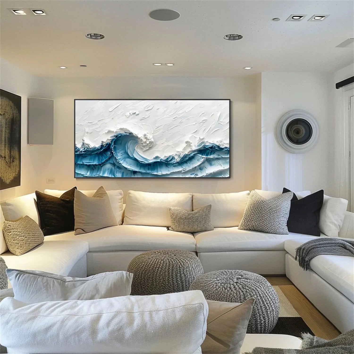 Ocean and Sky Painting #OS 141 - Handmade Canvas Wall Art for Home Decor, Office & Living Room