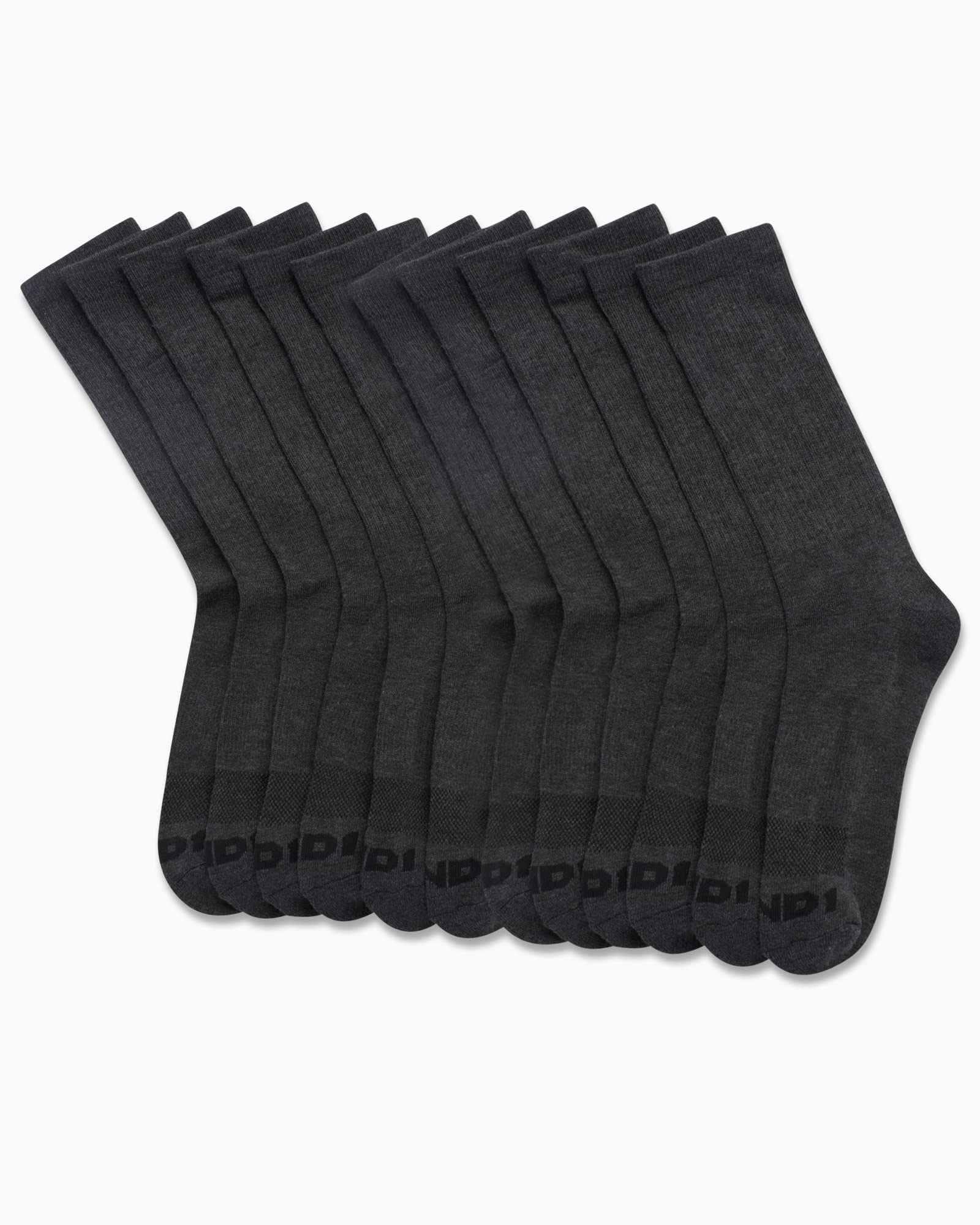 AND1 Men's Performance Cushion Crew Socks 12-Pack - Breathable Athletic Socks for Running, Basketball & Workouts (Sizes 6-12.5) - Comfortable Everyday Wear for Sports & Casual Use