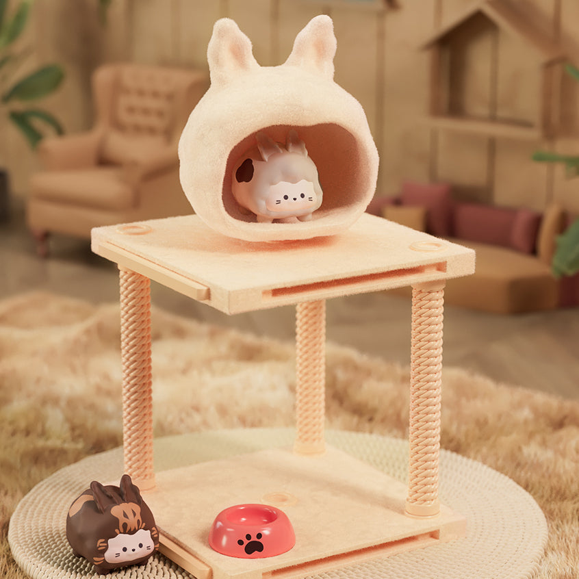 KIKI Kitty Apartment Series Blind Box - Cute Collectible Cat Figures for Home Decor & Gift Giving - Perfect for Anime Fans, Kawaii Lovers & Office Desk Display