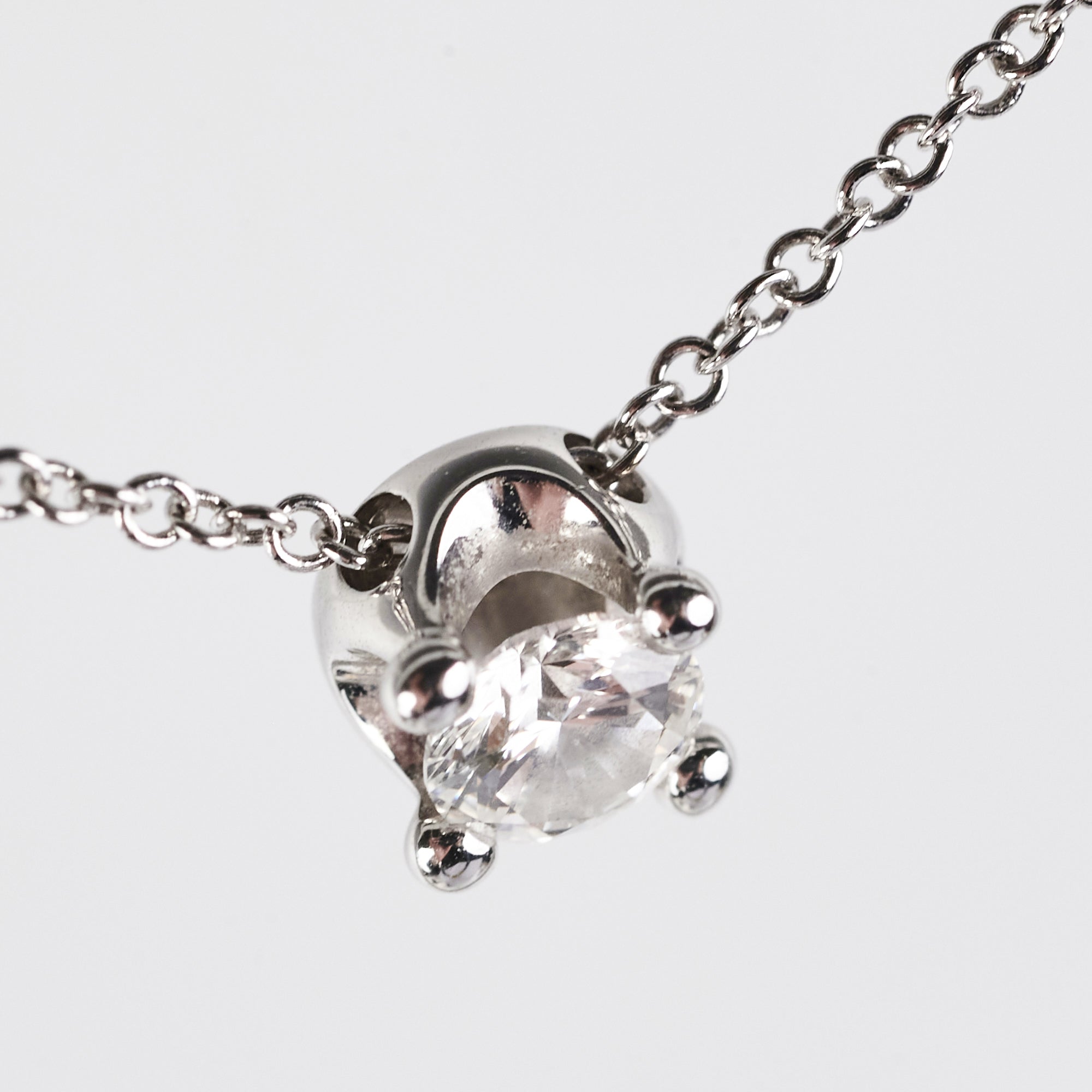 Bvlgari White Gold Corona Necklace for Women - Luxury Italian Jewelry Gift for Anniversary, Wedding & Special Occasions