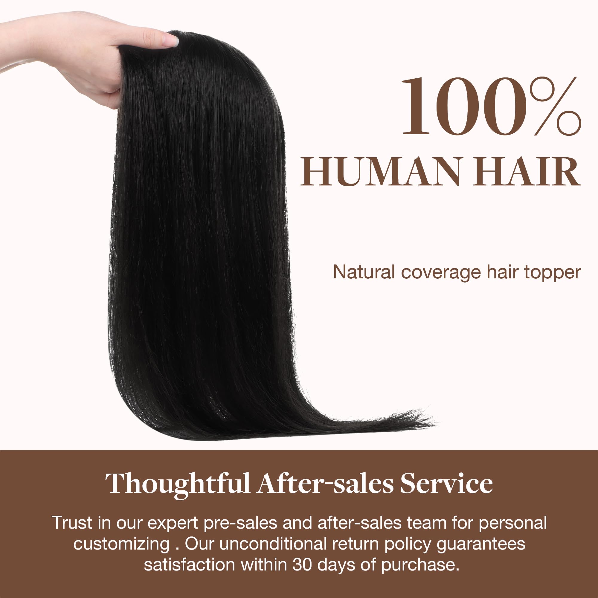 GOO GOO Human Hair Toppers for Women - 16