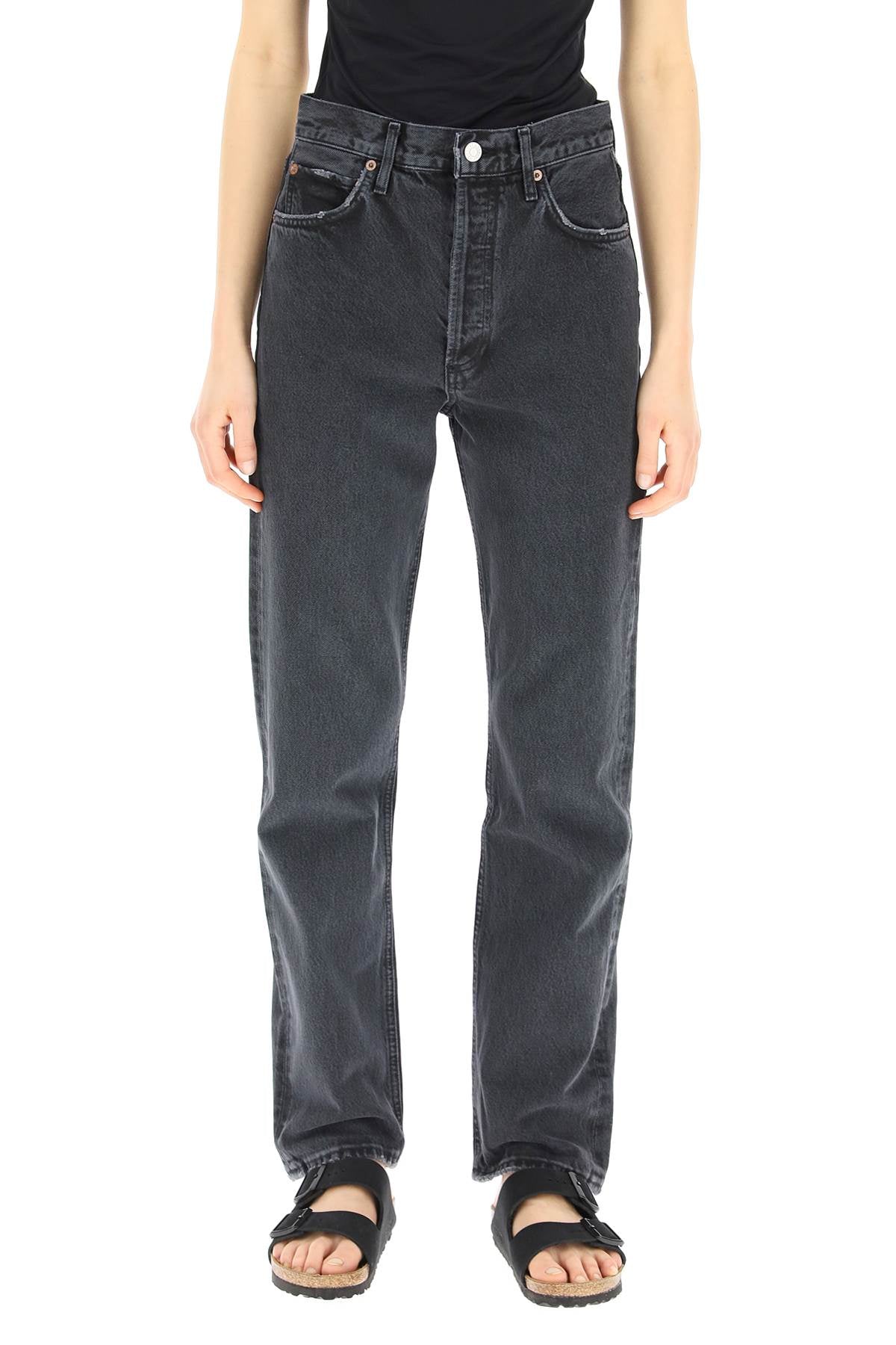 Agolde High Waisted Organic Denim Jeans for Women - Sustainable Fashion Staple for Casual Wear & Date Nights