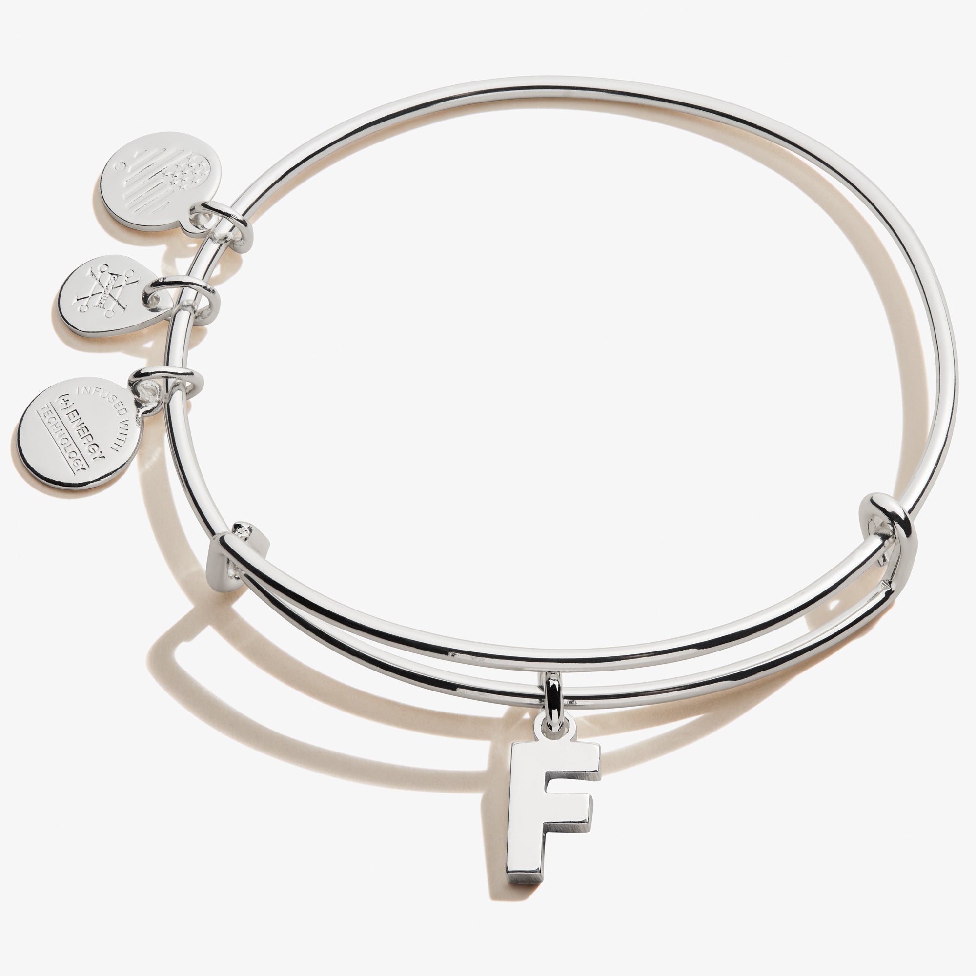Initial F Charm Bangle - Elegant Gold Plated Letter Bracelet for Women, Perfect for Gifts, Parties & Everyday Wear