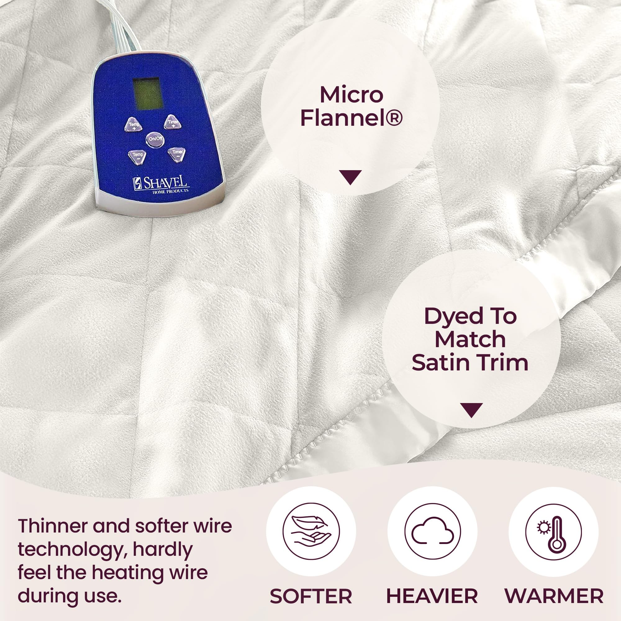 Premium Micro Flannel Heated Blanket Queen Size - 10 Heat Settings & Programmable Timer | Ultra Soft Electric Warming Throw | Fast Heating Cozy Blanket for Bed, Couch & Winter Nights - Sand Color