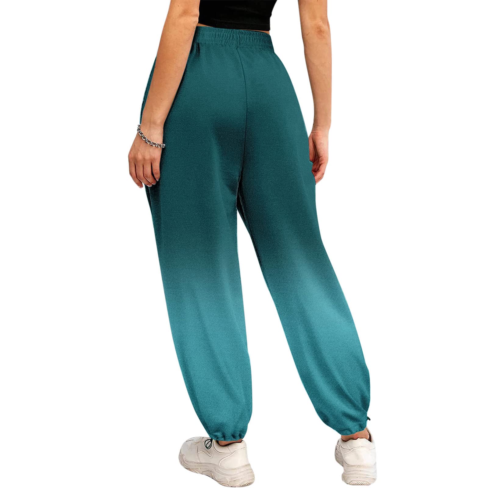 Women's Drawstring Sweatpants with Pockets - Butterfly Print Jogger Pants Elastic Waist Casual Lounge & Workout Pants Plus Size - Perfect for Yoga, Running, Travel & Home Comfort