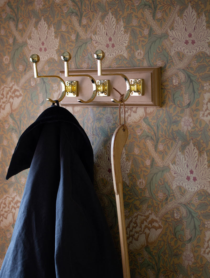 Vintage Fehrlins 3228 Brass Coat Hook - Antique Style Wall Hanger for Hats, Robes & Coats - Perfect for Bedroom, Entryway & Bathroom Organization