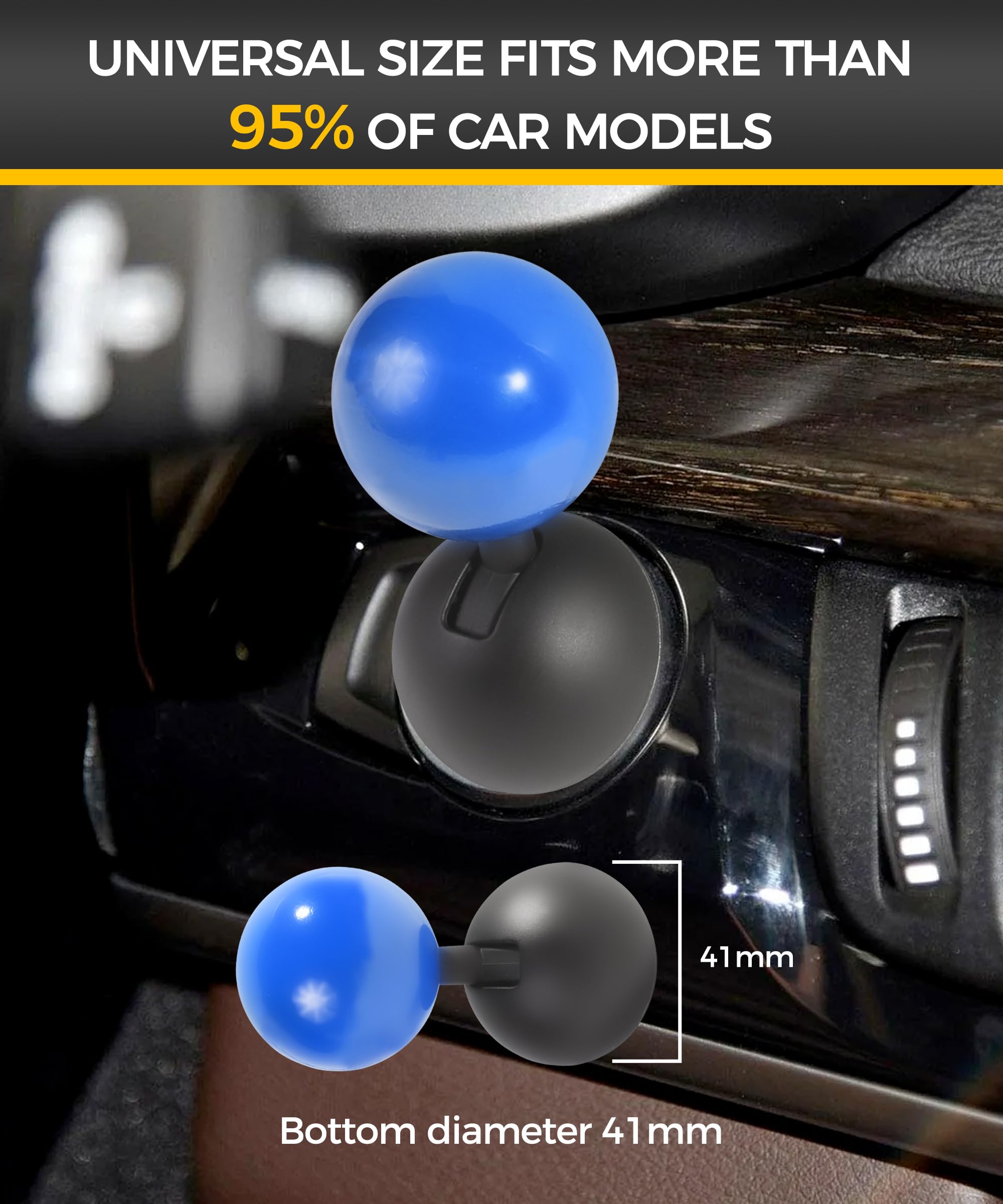 Car One-Button Start Lever - Push to Start Rocker Switch | Automotive Engine Start Stop Button Cover with Decorative Ball-Bar (Blue) | Easy Installation & Stylish Upgrade for Car Interiors | Perfect for DIY Car Modifications & Vehicle Customization