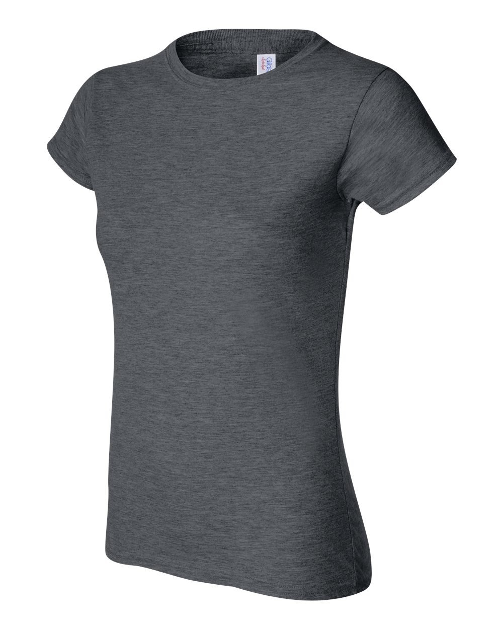 Gildan Ladies Softstyle T-Shirt 6400L - Dark Heather Cotton Blend Tee for Women | Comfortable Casual Wear for Everyday, Workout & Lounge